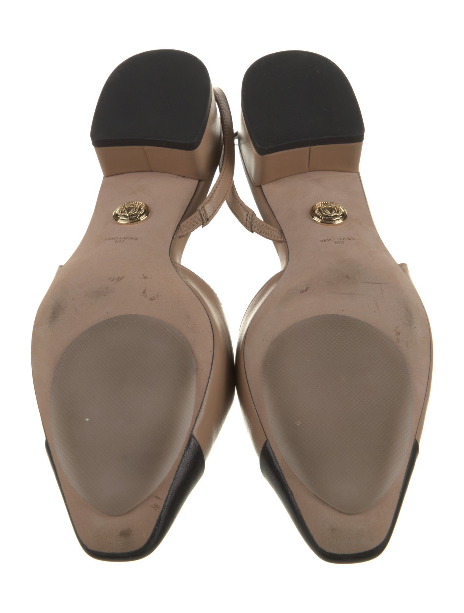 Veronica Beard Leather Colorblock Pattern Slingback Flats